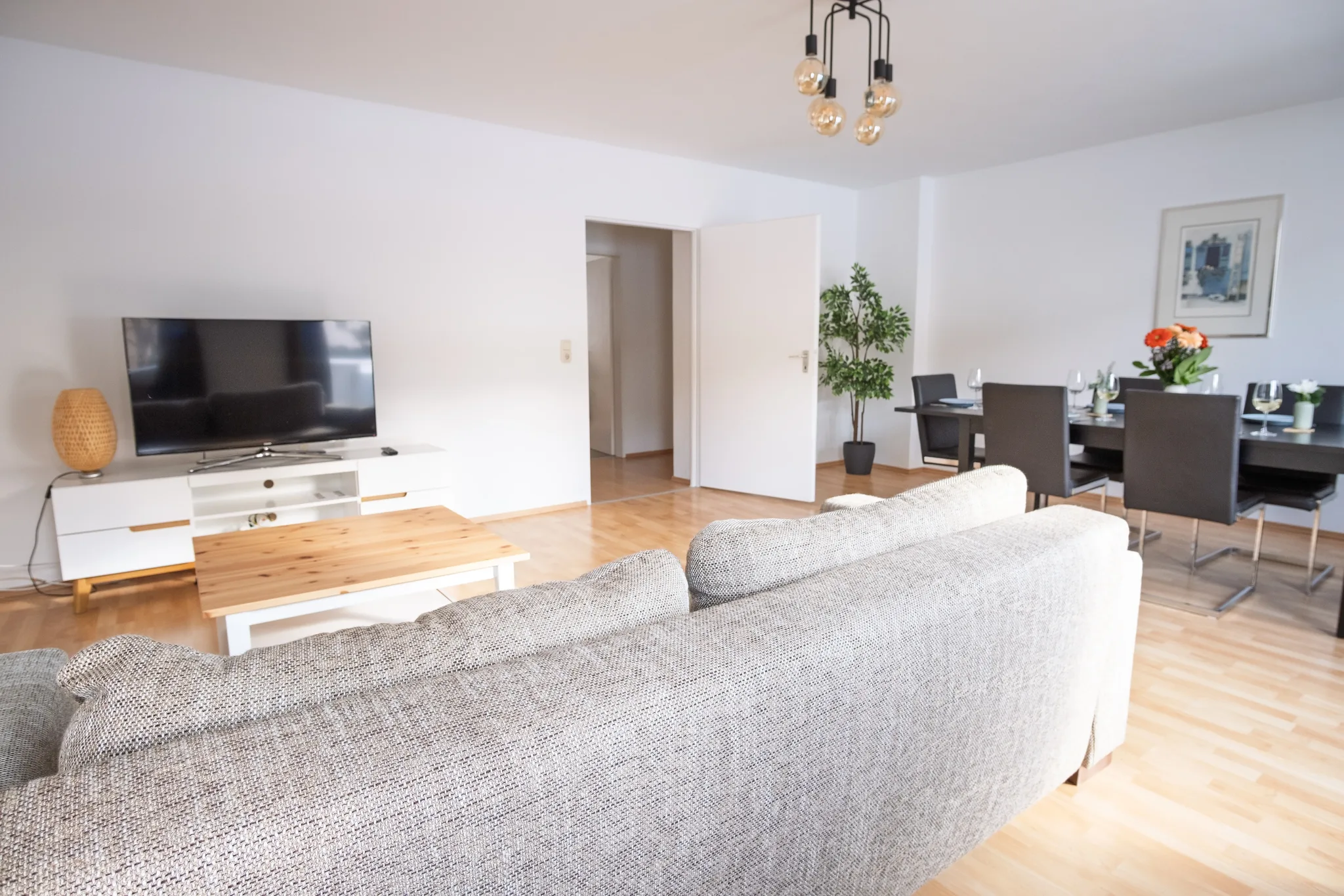 Wohnzimmer der Ferienwohnung in Bamberg Altstadt