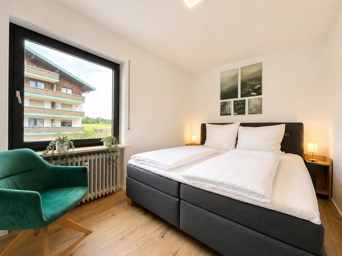 Schlafzimmer der Ferienwohnung Chiemsee